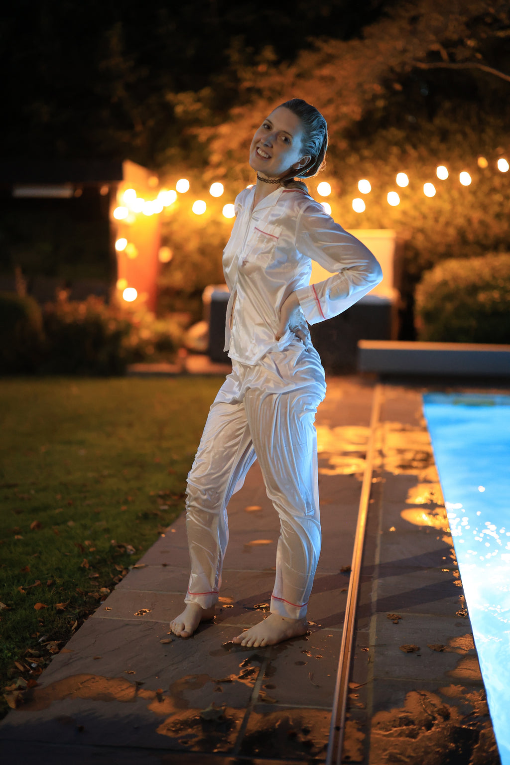 Satin Pyjamas In The Pool + Underwater Shots!