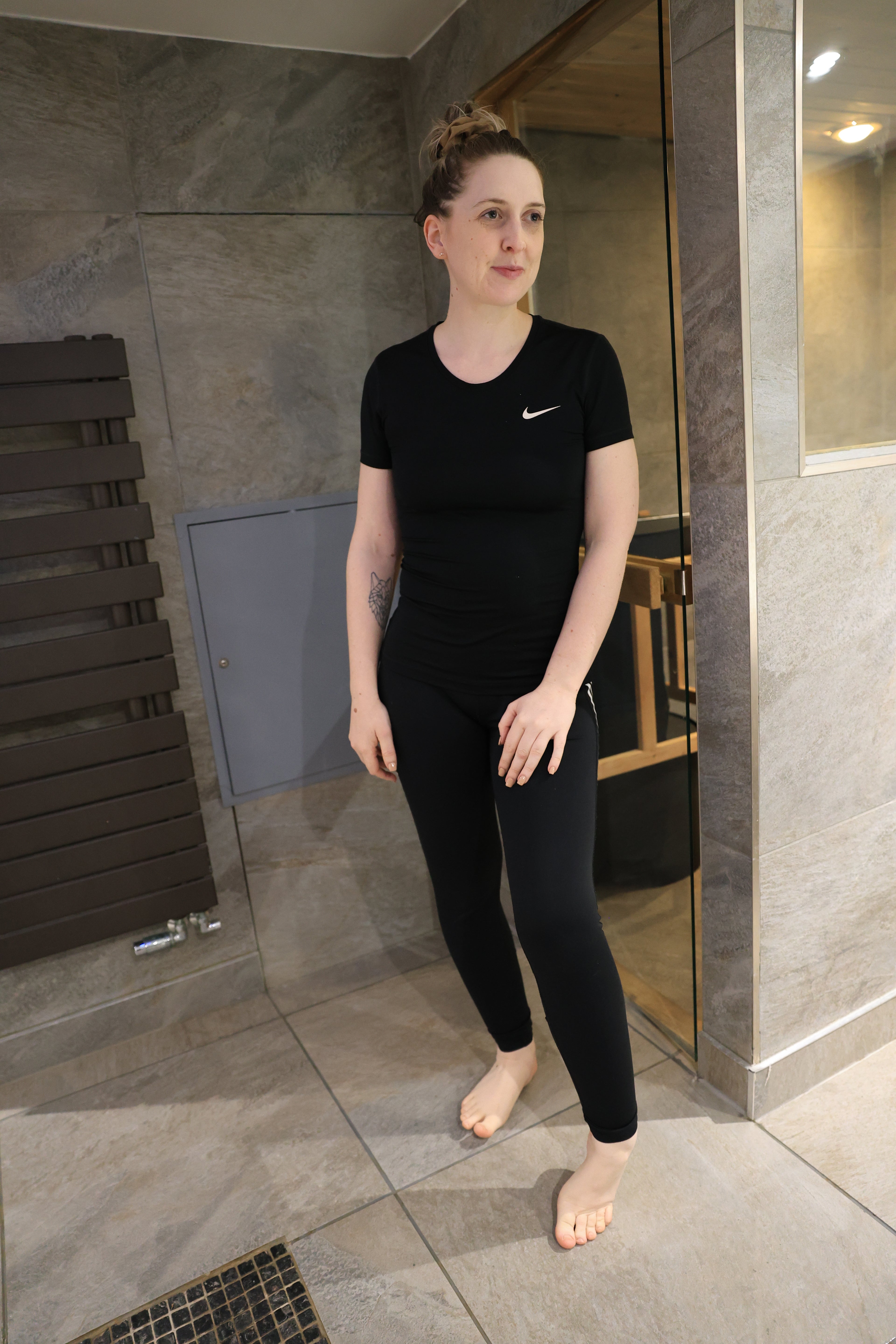 Black Sporty Look In Shower & Hottub