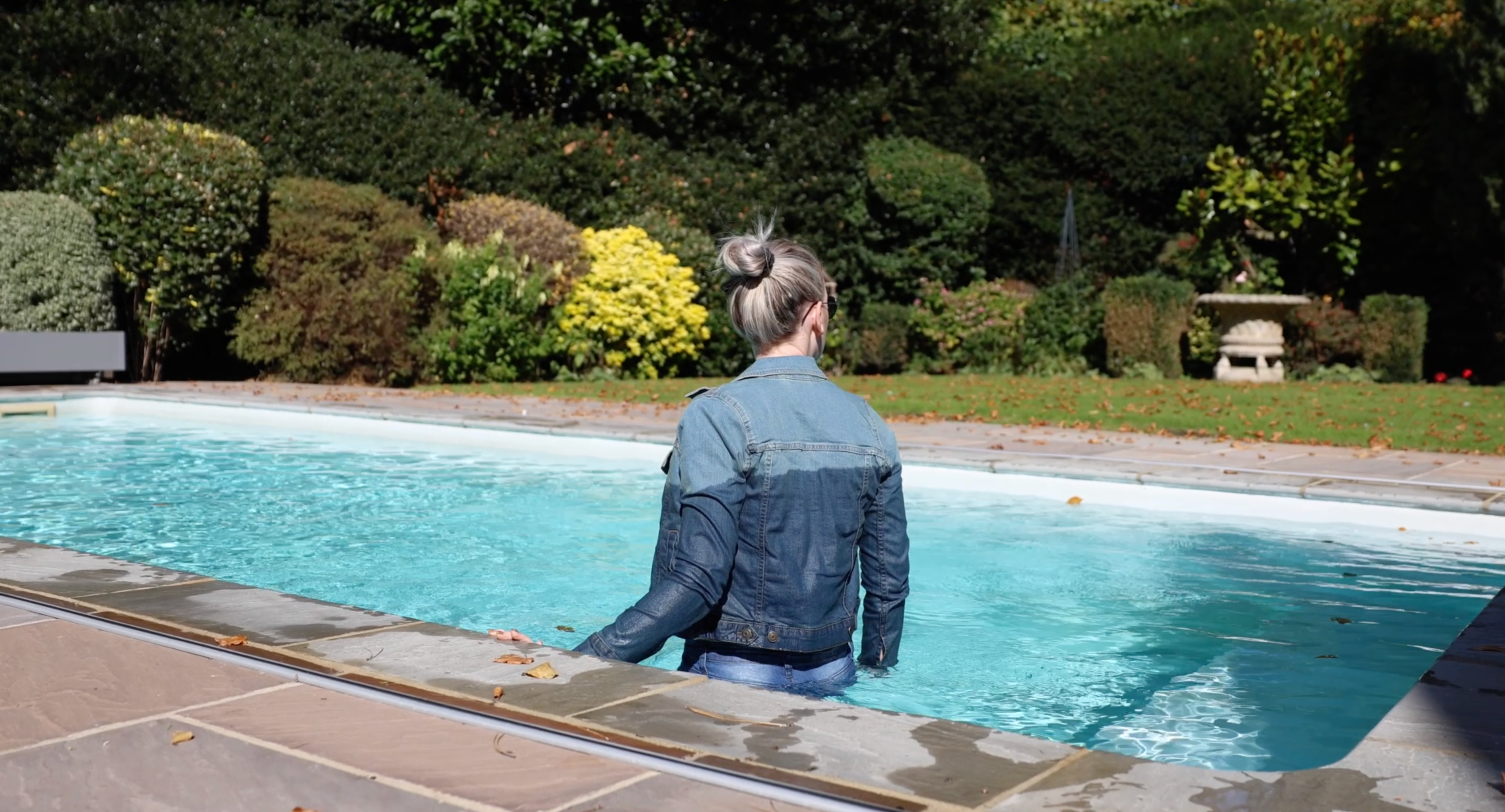 Double Denim in Pool & Hottub