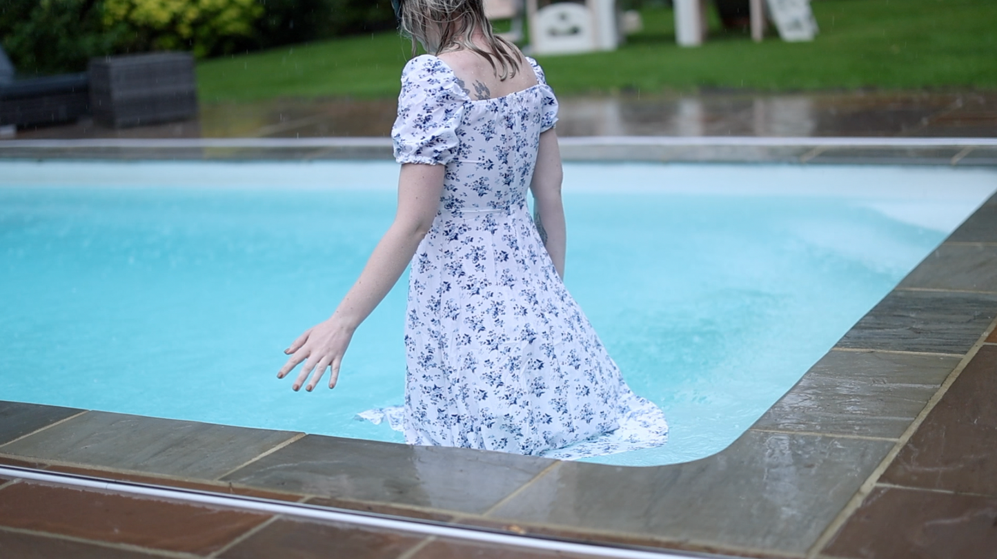 Flowy Summer Dress In Pool