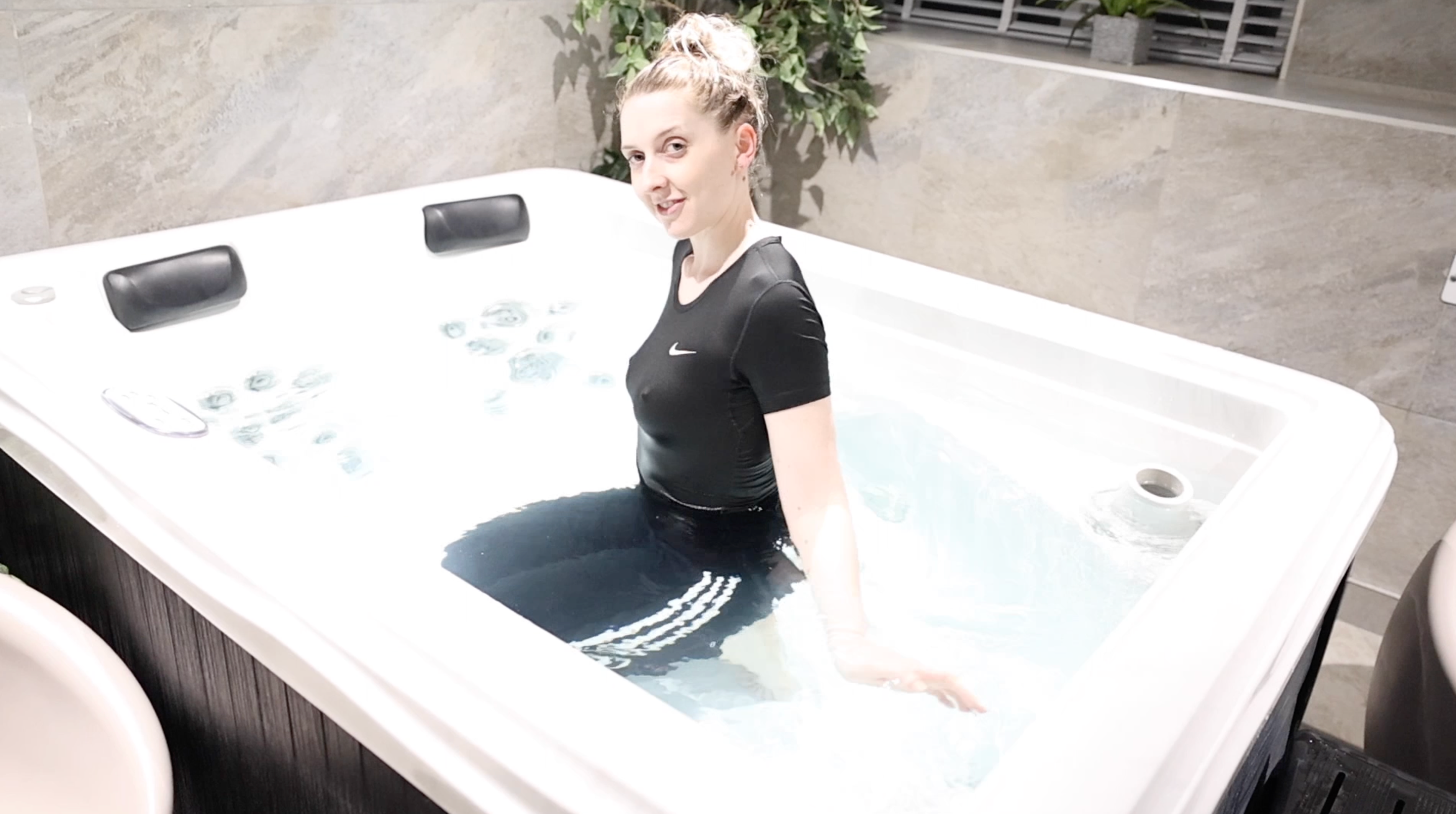 Black Sporty Look In Shower & Hottub